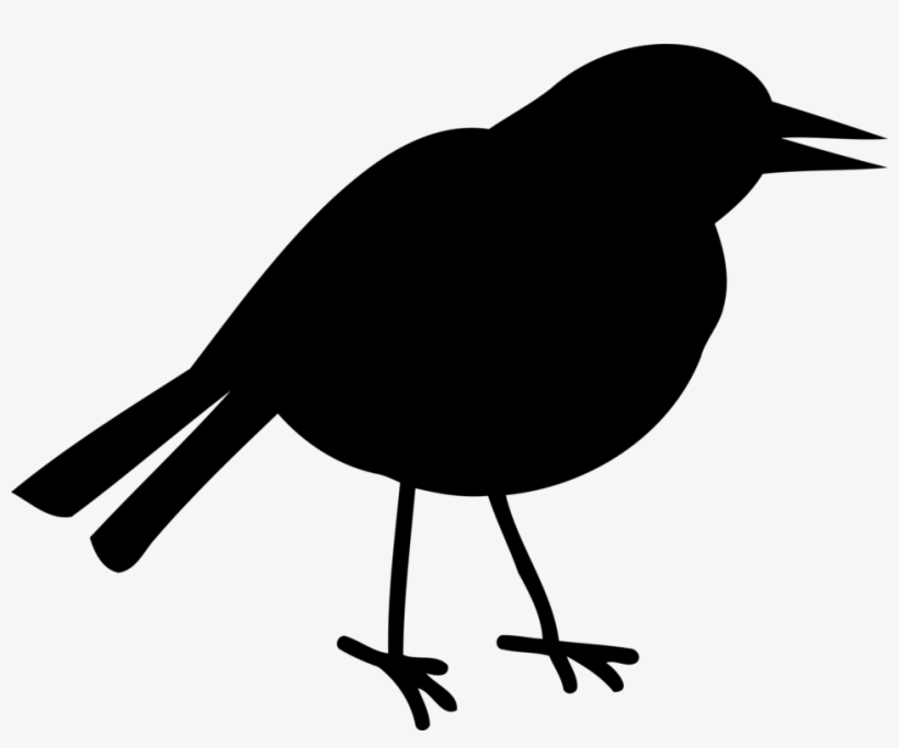 Bird Beak Silhouette American Crow Wing - Clip Art, transparent png