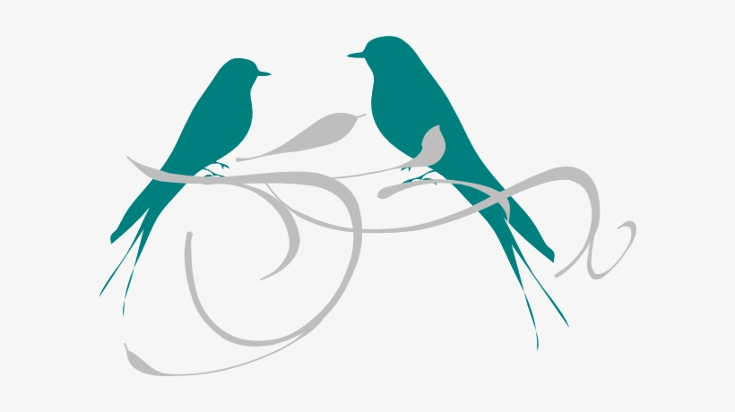 Silhouette Clipart Bird - Love Clipart Black And White, transparent png