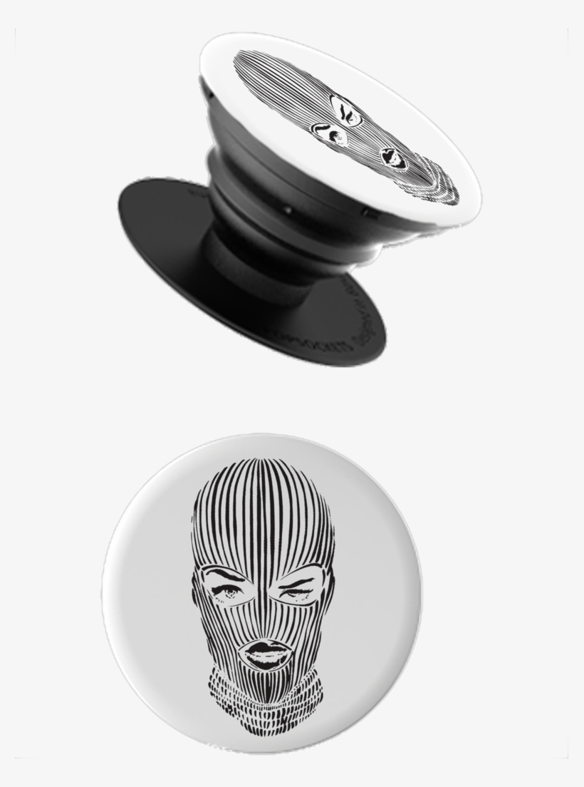 Ski Mask Popsocket In White - Floatie Kings Badwood Ski Mask Floatie, transparent png
