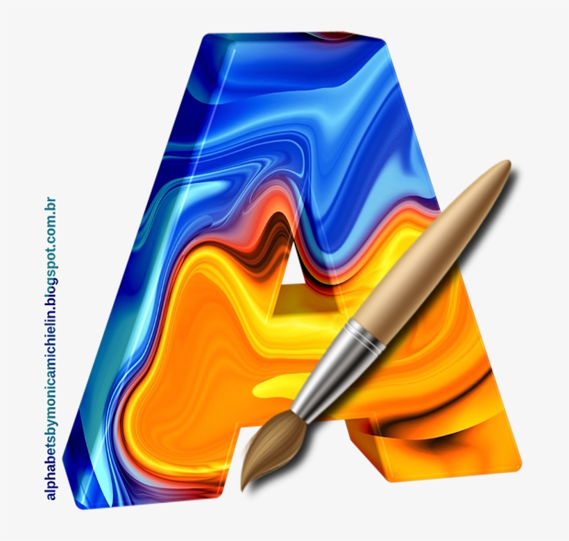 Aquarela Com Pincel Alfabeto Png - Graphic Design, transparent png