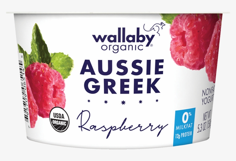 Raspberry Organic Greek Nonfat Yogurt - Wallaby Yogurt, transparent png