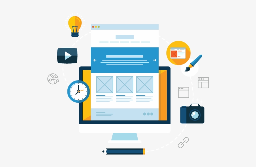 Internet Marketing - Free Flat Illustration Web Design Png, transparent png