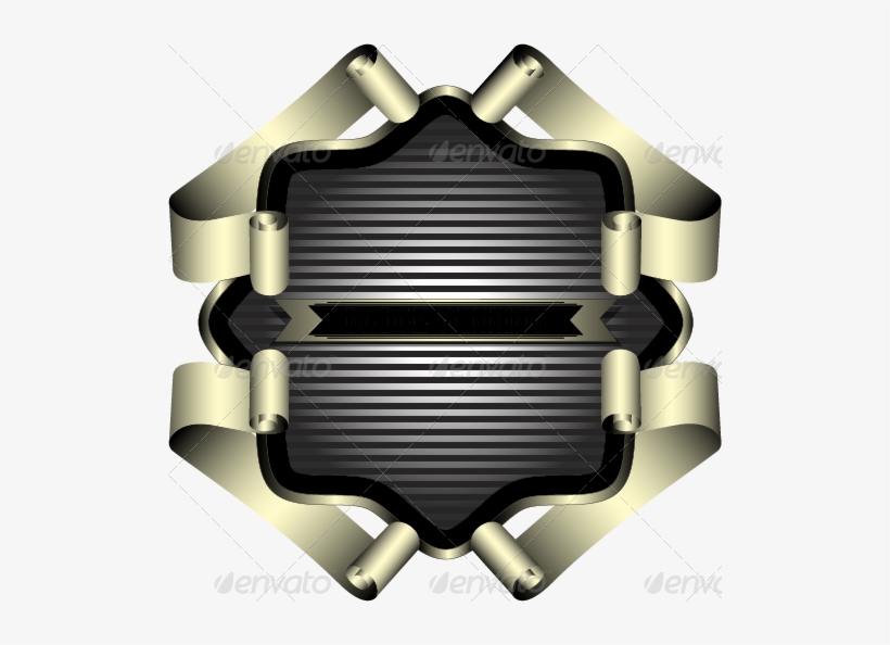 Badge Banner - Silver, transparent png