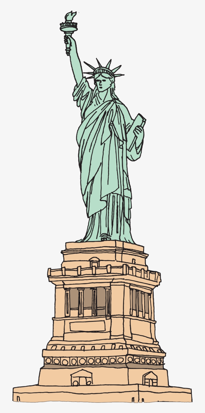 Statue Of Liberty - Tattly Temporary Tattoos / New York Set, transparent png