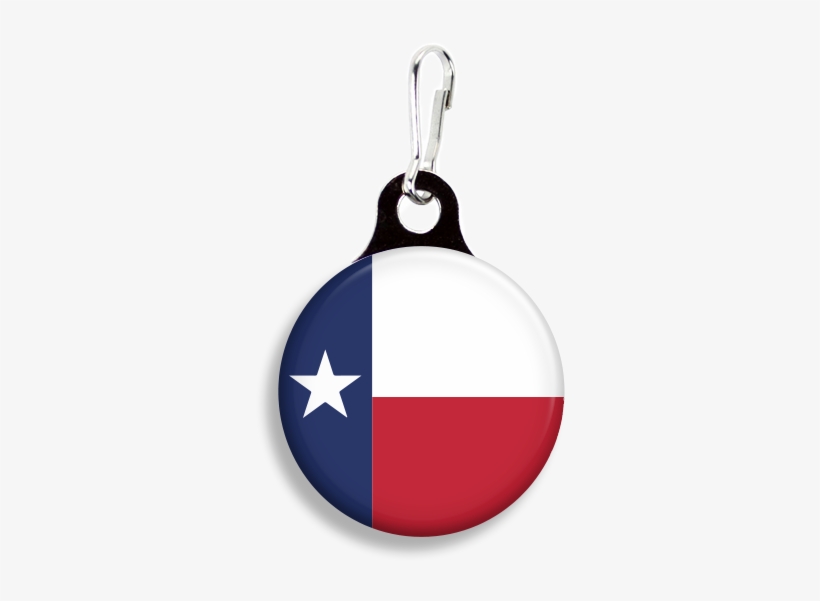 Texas Flag - Promotional Zoogee 1-1/8 Round Metal Zipper Pull Tag, transparent png