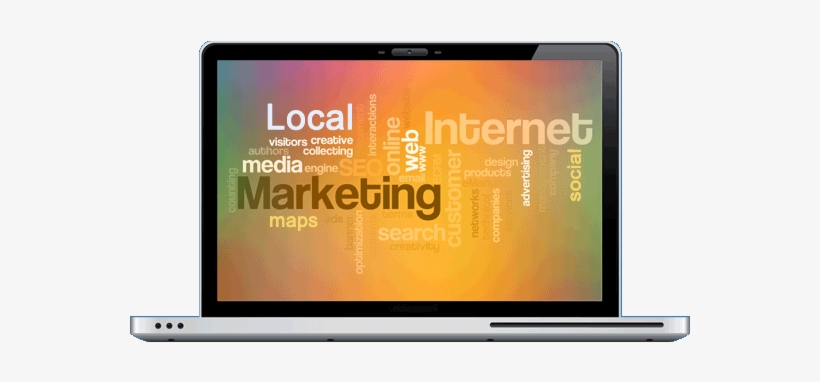Online Marketing Laptop Png, transparent png