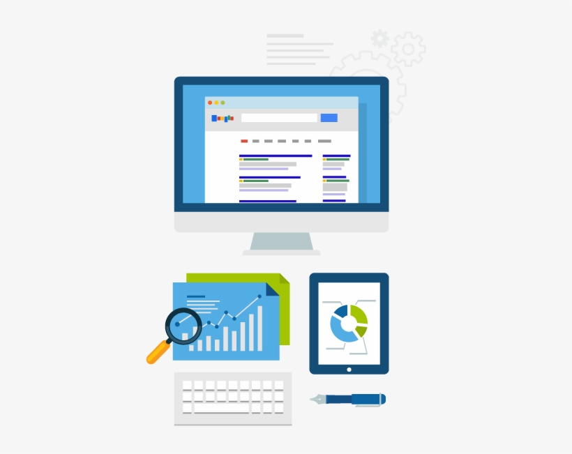 Get Seen On Google - Google Adwords Flat Design, transparent png