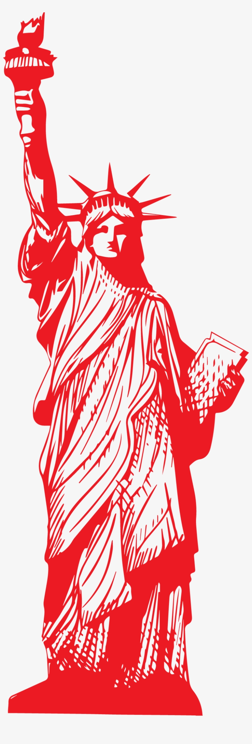 Statue Of Liberty Clipart Png - Statue Of Liberty Clip Art Red