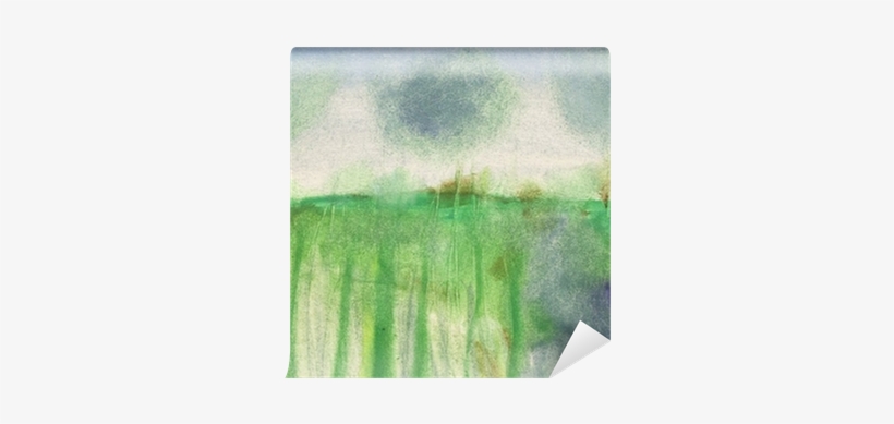 Abstract Watercolor Landscape - Grass, transparent png