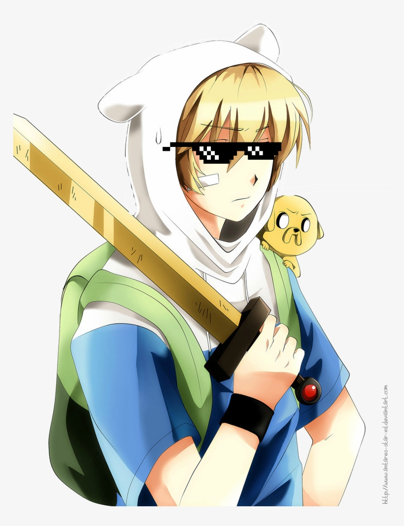 Anime Finn Glasses - Adventure Time Finn Anime, transparent png
