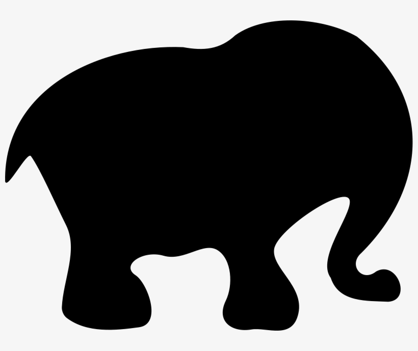 Cartoon - Elephant Silhouette, transparent png