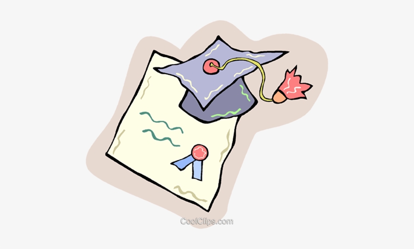 Graduation Cap With Diploma Royalty Free Vector Clip - Diplôme D'études En Langue Française, transparent png