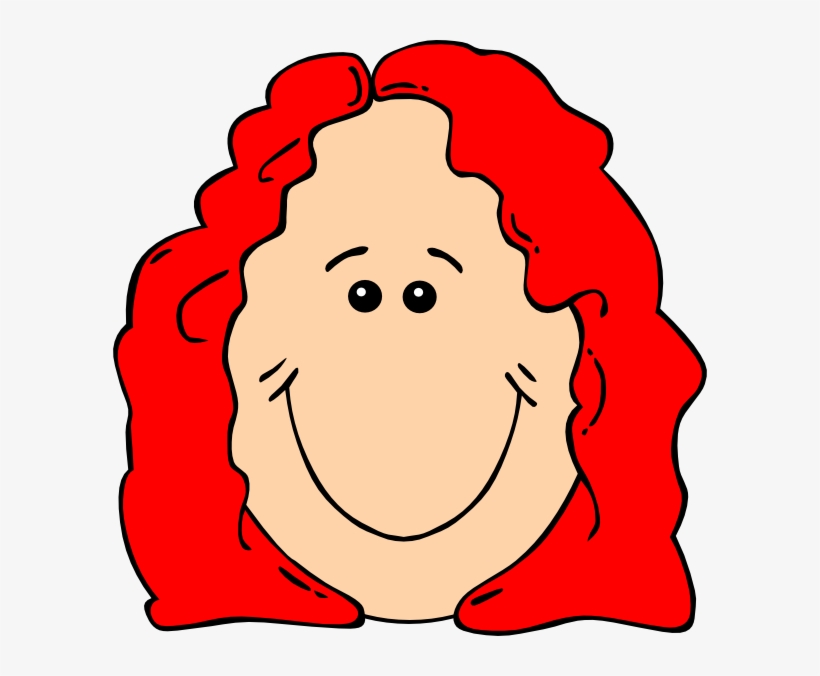 Cartoon Red Head Girl, transparent png
