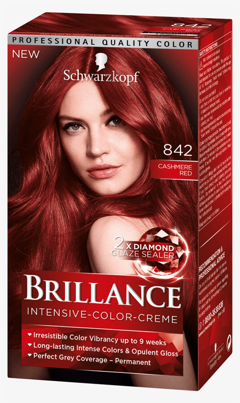 Brillance Com Intensive Color Creme 842 Cashmere Red - Schwarzkopf Brill 811 Skand. Blonde, transparent png