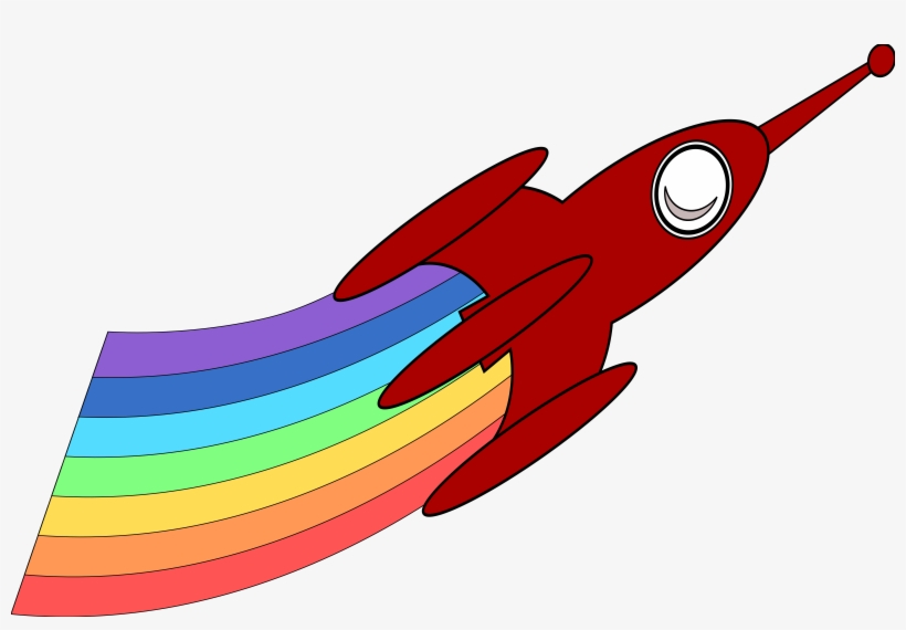This Free Icons Png Design Of Rainbow Rocket, transparent png