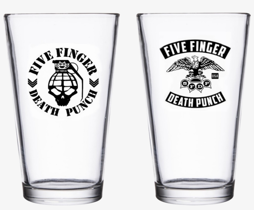 Rocker Crest & Grenade Skull Pint Glass Bundle - Hyde Boots And Blood Ffdp, transparent png
