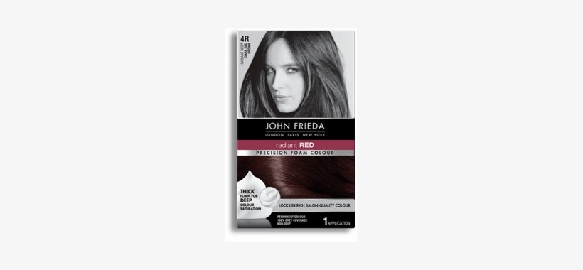 Front - John Frieda Precision Foam Colour - Dark Red Brown, transparent png