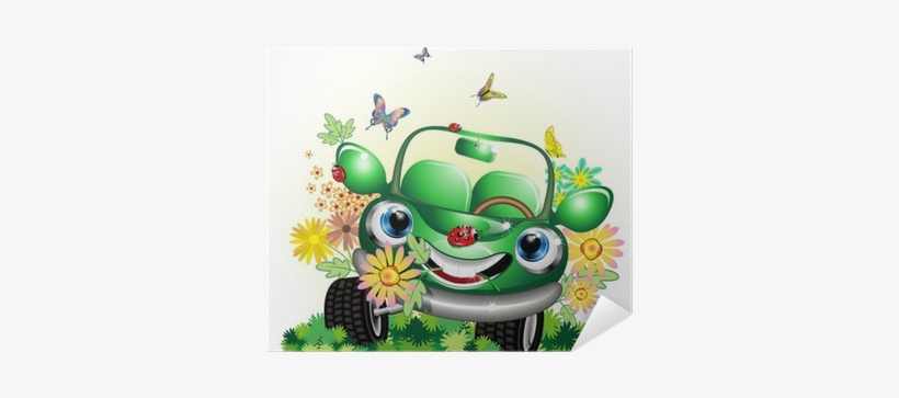 Auto Verde Ecologica Cartoon Ecological Green Car Vector - Car Wash Cartoon, transparent png