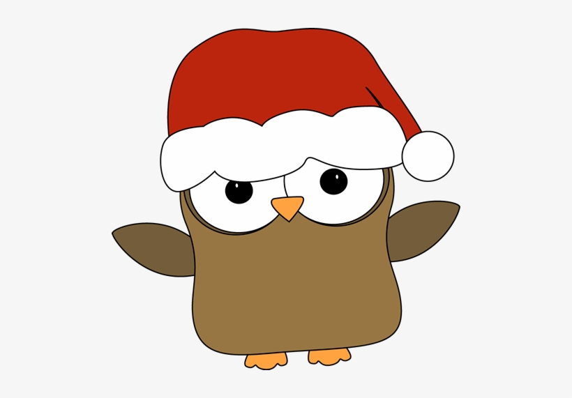 Santa Hat Clipart Png New Calendar Template Site - Owl Wearing A Santa Hat, transparent png