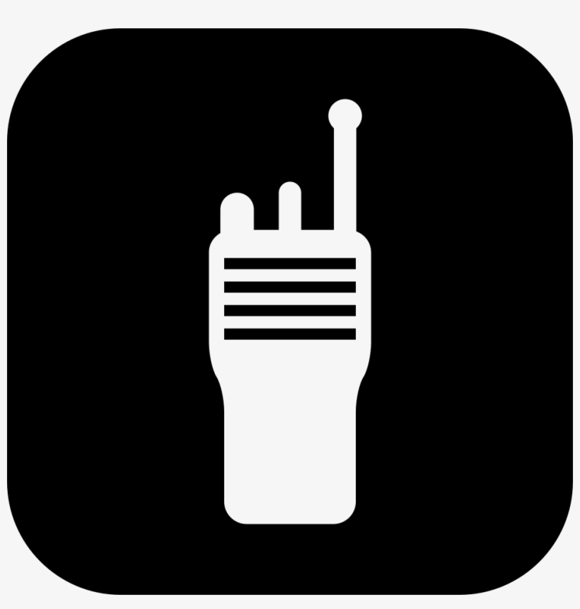 Walkie Talkie In A Rounded Square Comments - Walkie Talkie Icon Svg, transparent png