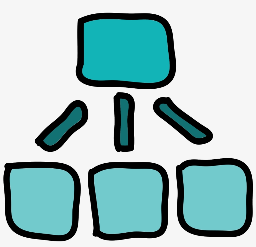 There Is A Small Rounded Square Above Three Equally - Hierarchy, transparent png