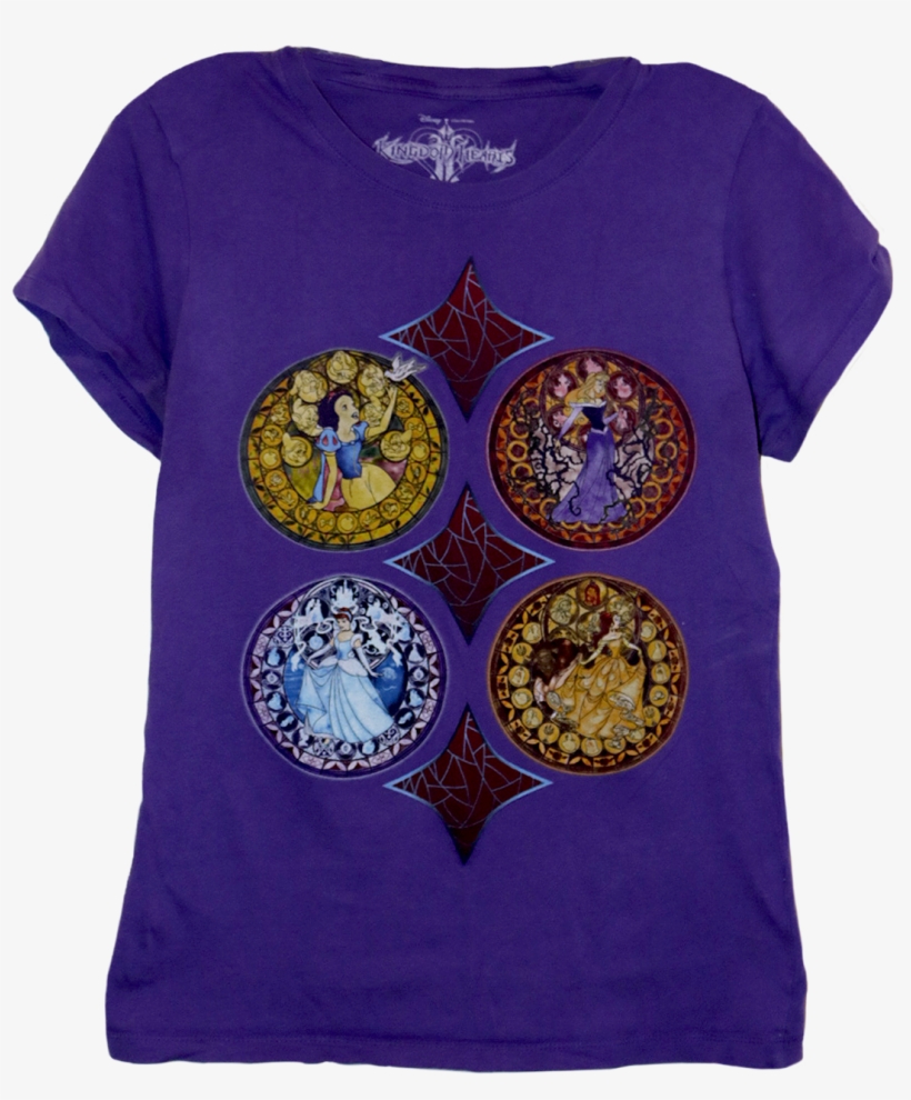 A Purple T-shirt With Four Mosaics Of Snow White, Cinderella, - Snow White And The Seven Dwarfs, transparent png