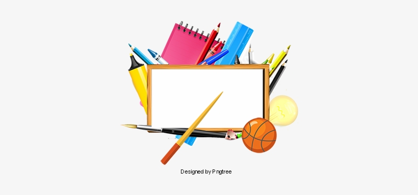 Background Of School Supplies, School Clipart, Ppt, - School, transparent png