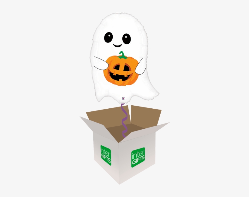 26″ Cute Lil Ghost - 26" Foil Shape Balloon Cute Lil' Ghost - Mylar Balloons, transparent png