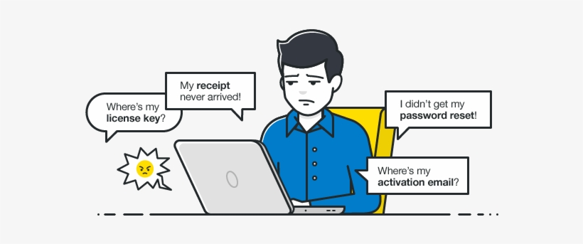 Confused By Missing Emails - Customer Service Emails Comic, transparent png