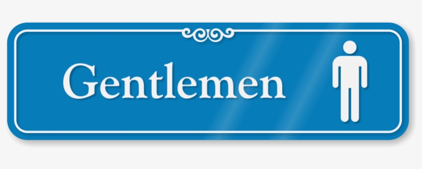 Gentlemen With Male Pictogram Restroom Showcase Wall - Male, transparent png