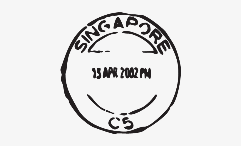 Singapore Apr 02 Postmark Wall Art Decal - Postmark Singapore, transparent png