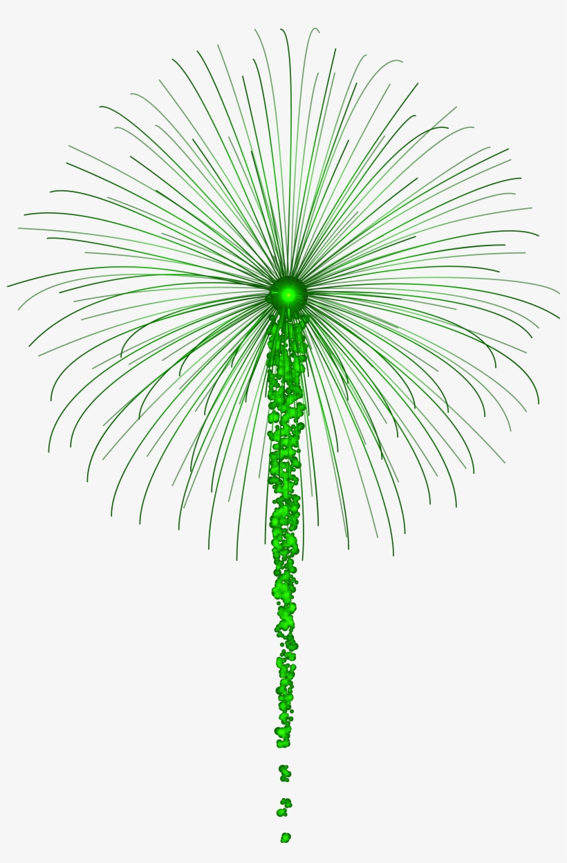 Green Fireworks For Dark Images Png Clip Art, transparent png