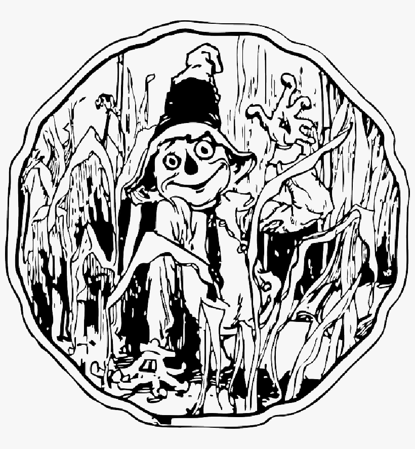 Plants, Cartoon, Field, Farm, Birds, Crow, Free, Corn - Clip Art Scarecrow Vector, transparent png