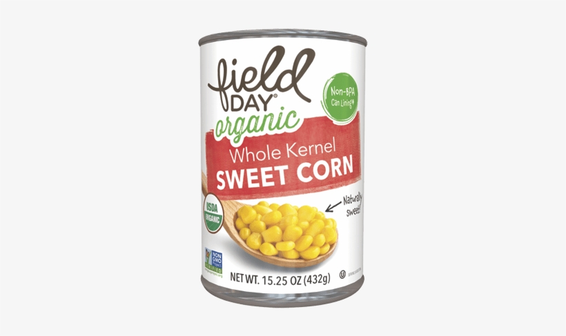 Organic Whole Kernal Sweet Corn - Field Day Organic Ranchero Chili Beans - 15 Oz Canister, transparent png