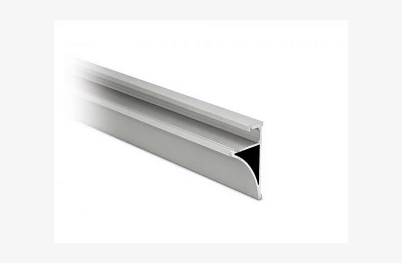 Glasplaatprofiel Alu. Rvs Look 50x40 Mm, L=2500 Mm, transparent png
