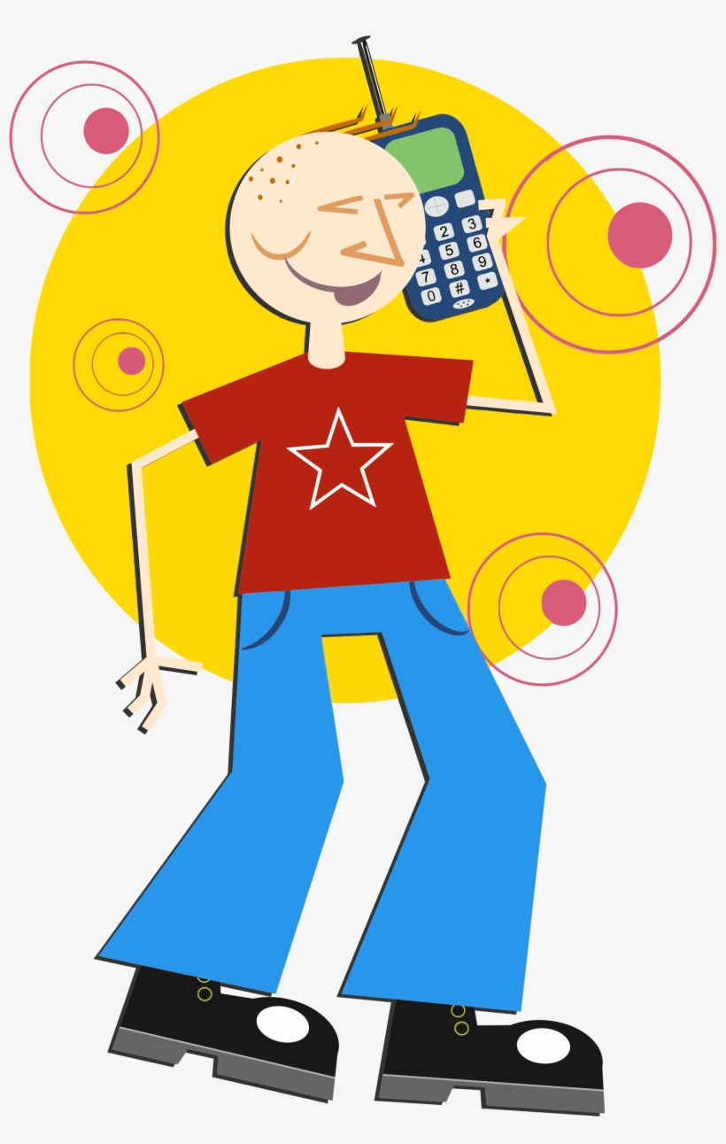 This Free Icons Png Design Of Cartoon Phone Guy, transparent png
