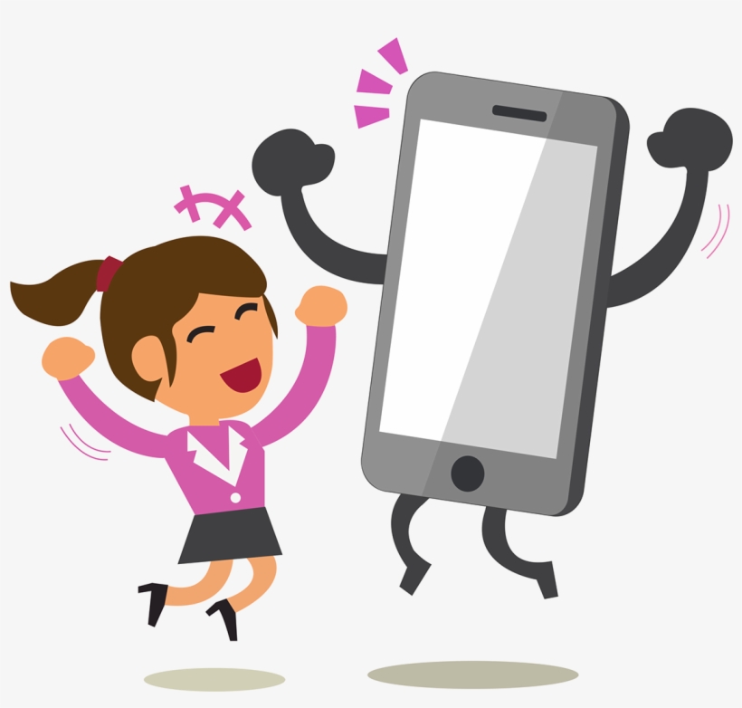 My Creative Vectors Work On Behance Svg Free Library - Happy Mobile Cartoon Png, transparent png