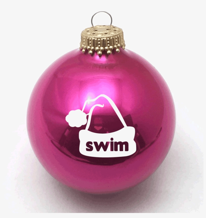 Swim Santa Cap Christmas Ornament - Christmas Ornament, transparent png