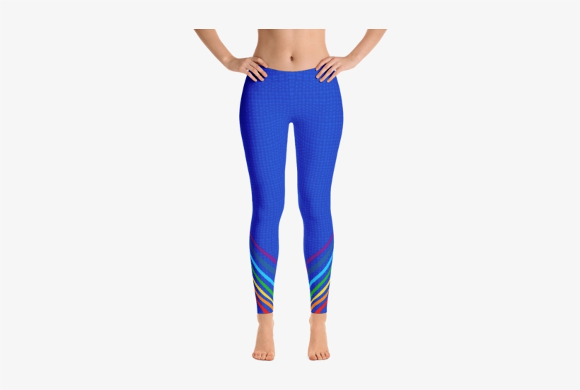 Blue Chakras Chevron Long Leggings, transparent png