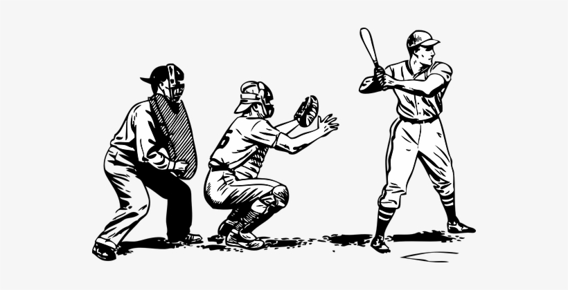Baseball Sport Game Catcher Ball Bat Playe - Vintage Baseball Player Vector, transparent png
