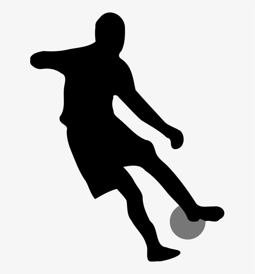 Footballers' Dribbling Silhouette - Soccer Player Silhouette No Background, transparent png