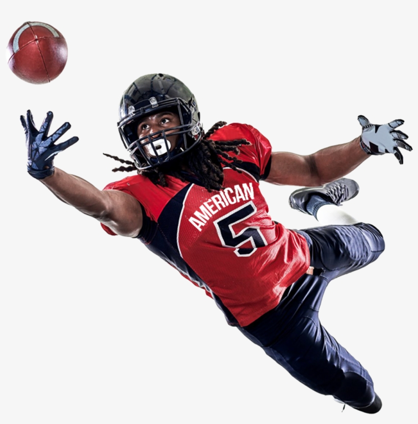 American Football Player Catching A Ball Png Image - American Football Players Png, transparent png