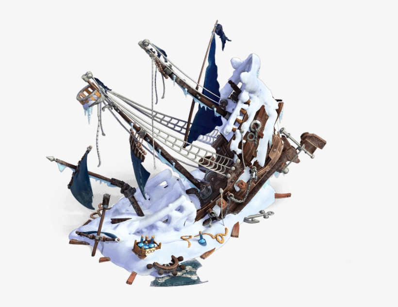 Res Ship Debris Snowy 1 - Обломки Корабля Пнг, transparent png