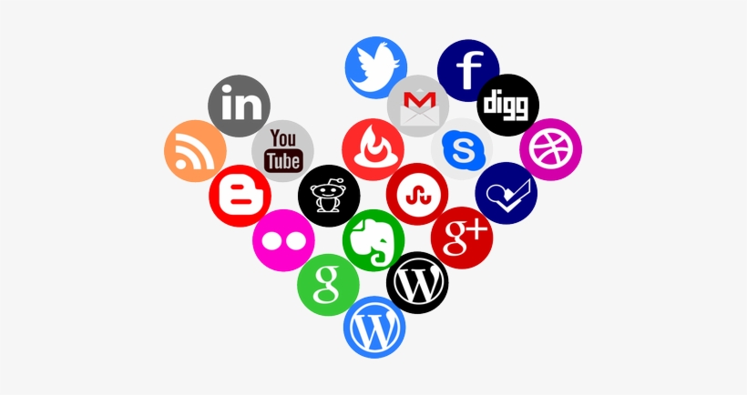 Almost Rounded Social Media Icons - Social Media Icons Png In Hd, transparent png