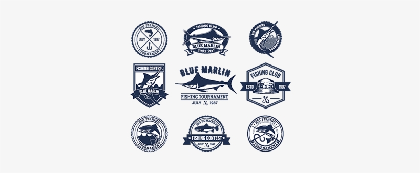 Set Of Vector Badges, Stickers On Catching Fish - Euclidean Vector, transparent png