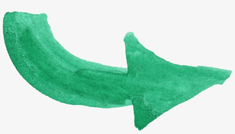 Free Download - Arrow Green Watercolor Png, transparent png