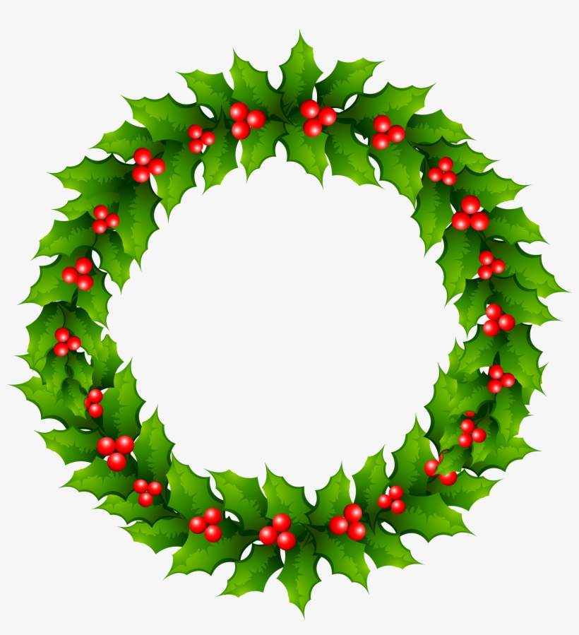 Wreath Clipart Mistletoe - Christmas Wreath Icon, transparent png