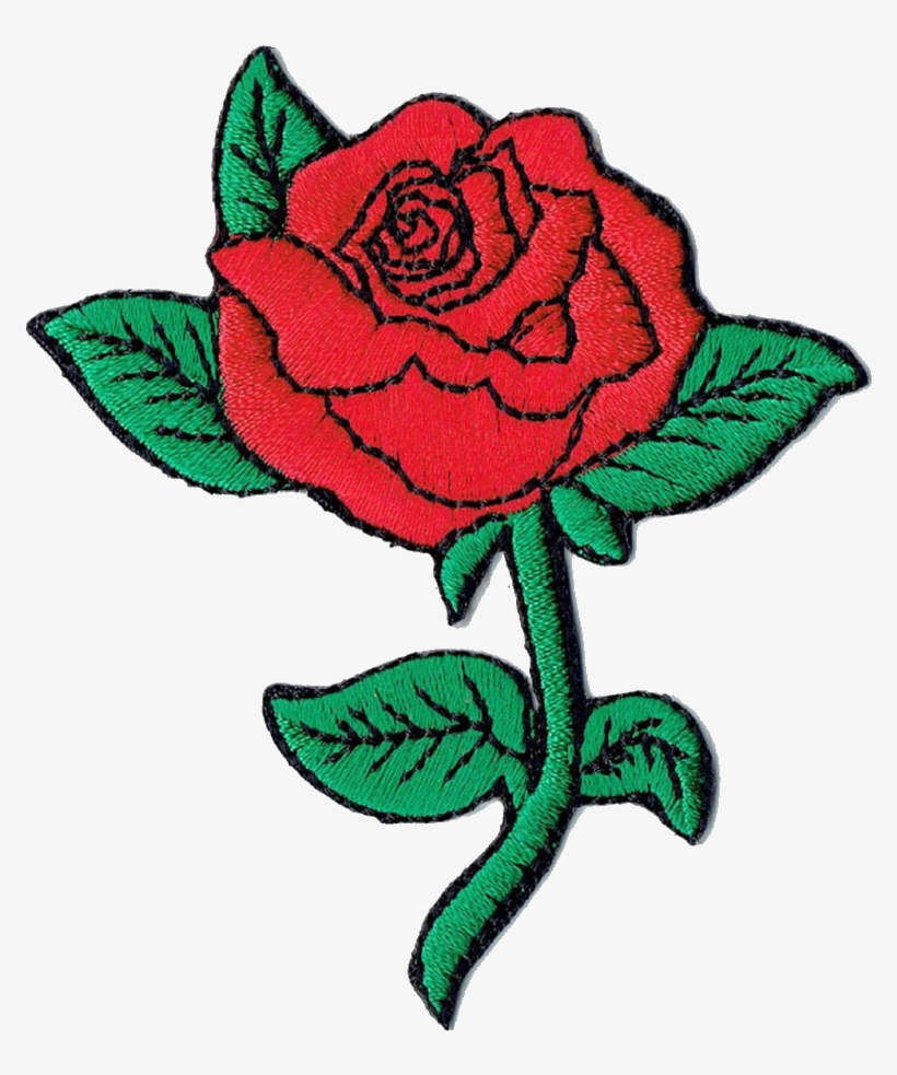 Red Rose Stickers Stick Png Tumblr Art Hannah Freetoedi - Rose Patch Png, transparent png