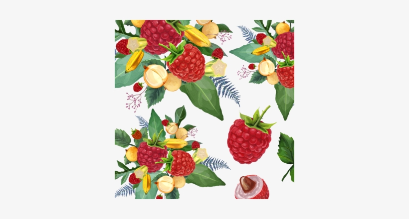 Decorative Raspberry Watercolor Flowers Background, - Watercolor Painting, transparent png