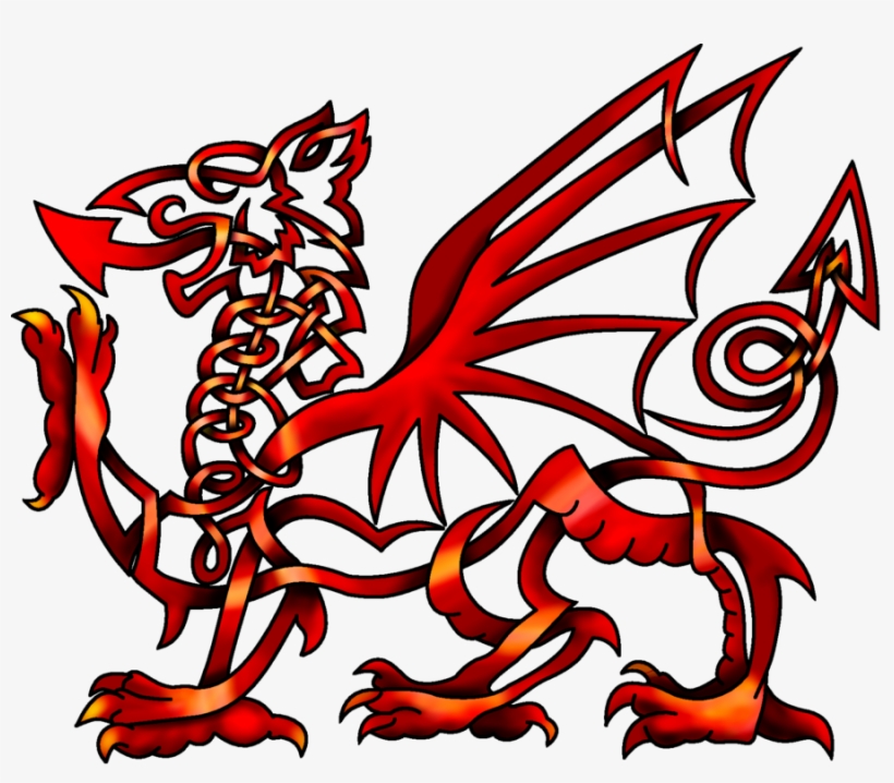 Celtic Knot Welsh Dragon, transparent png